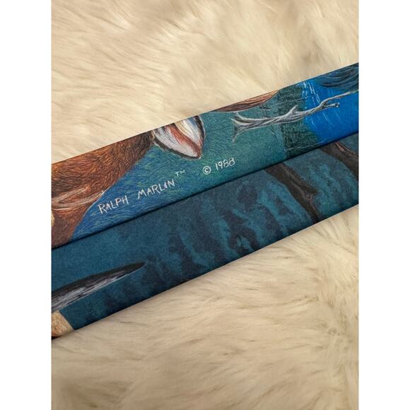 Ralph Marlin Deer Hunting Woods Vintage 1988 Neck Tie One Size - Picture 6 of 8